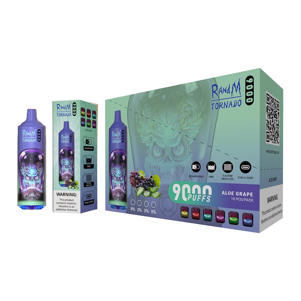 Lot de 10 Puff 9K RAndM Tornado pas chre - 71,29 Lot de 10 Puff 9K RAndM Tornado pas chre - 71,29